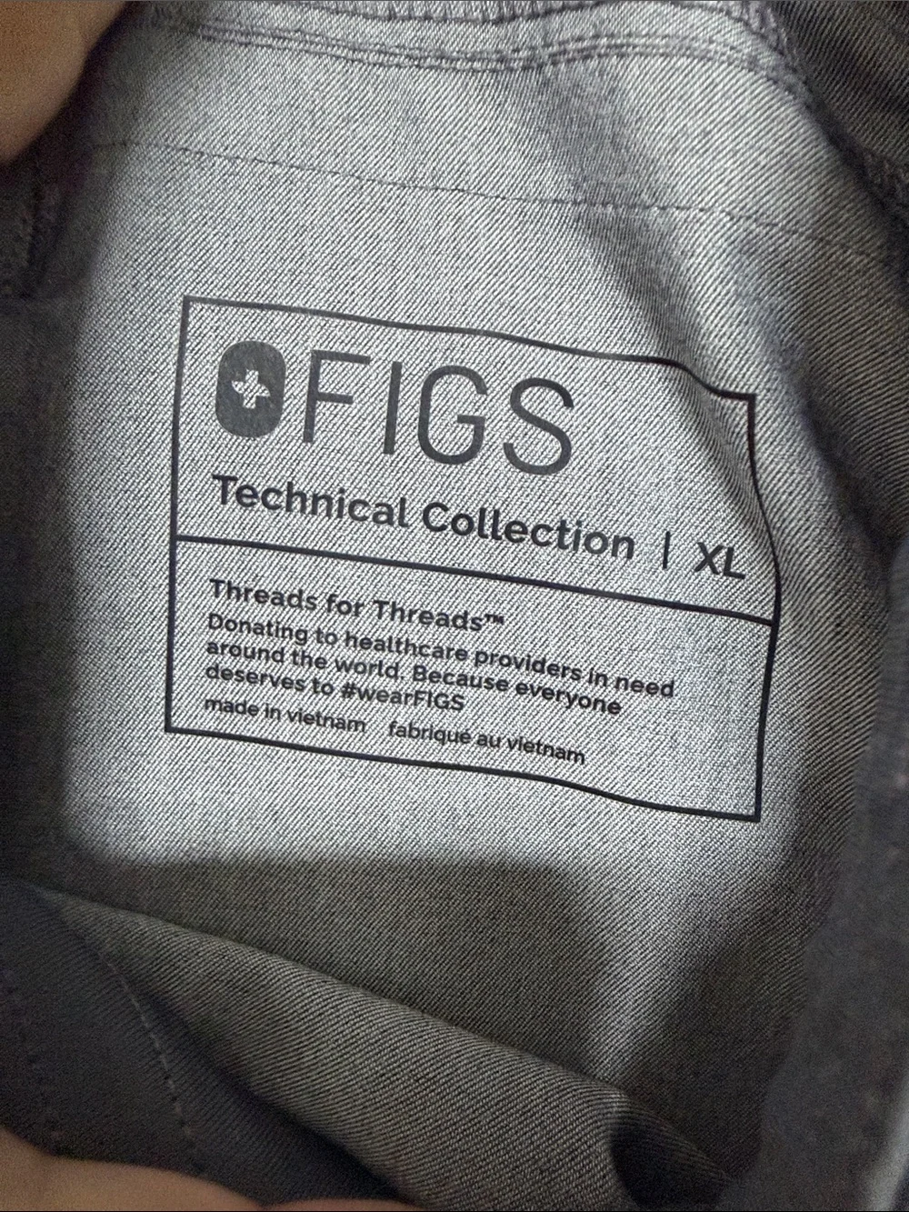 Figs Men's Gray Cargo Scrub Pants with Green Drawstring